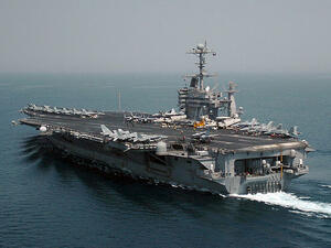 A US Aircraft Carrier in the Persian Gulf (Wikimedia Commons)