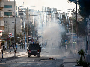 Israeli military jeep in the West Bank (Shutterstock/File Photo)