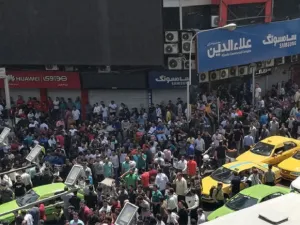 Hundreds chant “death to the dictator" at industrial complex. (AFP)