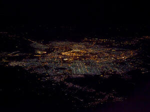 Baghdad at night, from above, 2012 (Flickr)