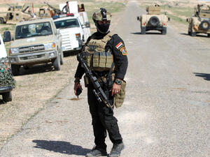 An Iraqi soldier near Mosul (AFP/File)