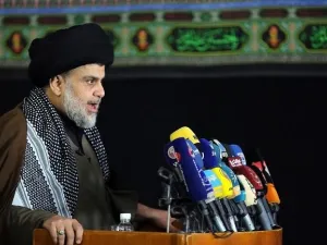 Iraq's powerful Shiite cleric Moqtada al-Sadr addresses the media. (AFP/File)