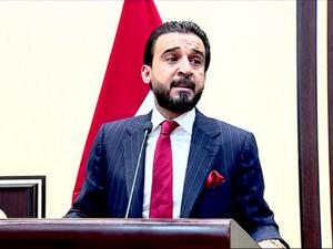 Newly-elected parliamentary speaker Mohammed Al-Halbusi (AFP Photo)