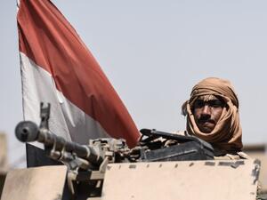An Iraqi forces member is seen patrolling the area of the industrial zone in Mosul on June 23, 2017. (Mohamed El-Shahed/AFP)