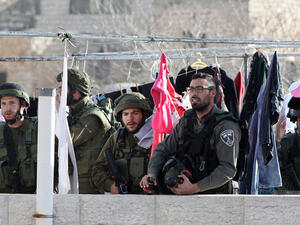 A group of settlers attacked a boys’ school in the Palestinian village of Ourif. (AFP/File)