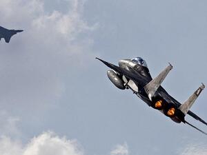 An Israeli Air Force F-15 takes off during the Blue Flag air exercise at the Ovda air force base. (Jack Guez/AFP)