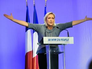 French president-hopeful Marine Le Pen. [Franck Pennant/ AFP]