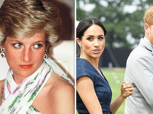 الأميرة ديانا والأمير هاري وميغان ماركل