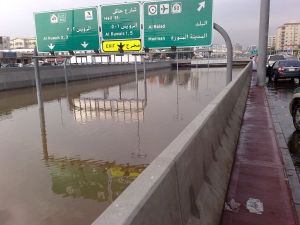 هطلت أمطار غزيرة على عدة مناطق في المملكة العربية السعودية
