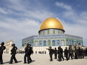 Yehuda Glick, a right-wing American-born rabbi, is heavily involved in an initiative to build the Third Jewish Temple in the place of the Dome of the Rock on the al-Aqsa compound in Jerusalem. (AFP/File)