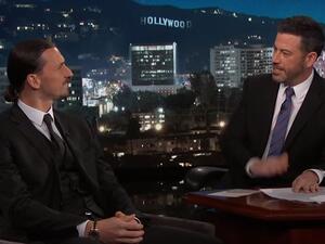 لقاء جيمي كيميل مع ابراهيموفيتش