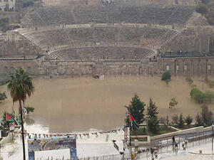 Amman's deputy mayor said the hilly topography caused the flash floods Thursday. (Facebook)