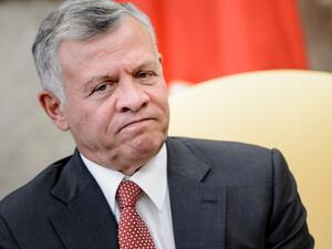 Jordan's King Abdullah II in the Oval Office of the White House June 25, 2018 in Washington, DC. 
(Brendan Smialowski / AFP)