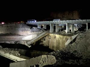 This picture shows the site of the accident. (AFP/ File)