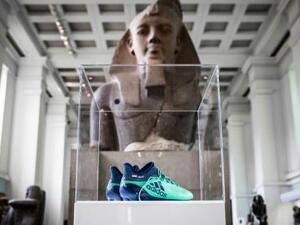 The British Museum in London put on display Mohammad Salah’s mint green football boots as part of its “Modern Egypt’s Exhibition” (Twitter)