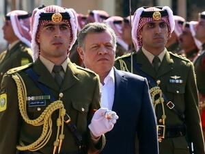 Jordan's King Abdullah II celebrates the centenary of the Arab Revolt in 2016 (AFP/File)