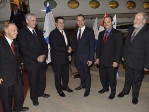 Paraguay's President Horacio Cartes arrived in Israel (Twitter)