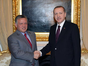 Jordan's king, Abdullah, and the Turkish president, Recep Tayyip Erdogan have vowed to assist Palestinians. (AFP/ File Photo)