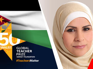 Jordanian teacher Sahar Fayyad, one of the finalists for the Global Teacher Prize. (via Global Teacher Prize)