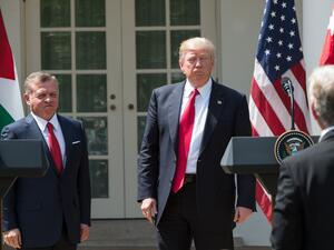 The talks also covered the Syrian crisis and its repercussions on Jordan, which needs more support from the international community. (AFP) 