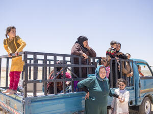 Mafraq, Jordan, 2015 June 14, Zaatari refugee camp in the Syrian people watching aid camp. (shutterstock)