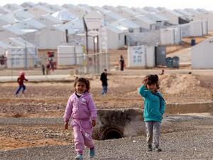 Syrian children at the Azraq refugee camp in northern Jordan. (AFP/File Photo)