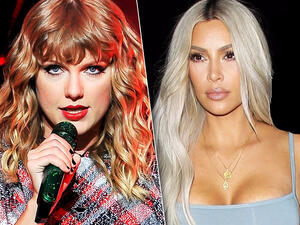 كيم كارداشيان وتايلور سويفت (etonline.com)