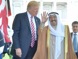 الشيخ صباح الأحمد الجابر الصباح والرئيس الأمريكي دونالد ترامب 