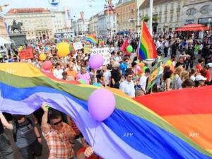 An LGBT demonstration in Sweden (AFP)