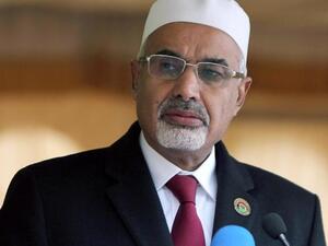 Megarief, the president of Libya's highest political body will resign on May 28, after a law was passed banning those who served under the ousted regime of late dictator Moamer Gaddafi an aide said on May 27 (Abdullah Doma/ AFP)