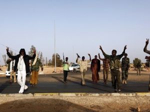 جانب من الاحتجاجات على احكام الاعدام بحق رموز ومسؤولين من حقبة نظام القذافي