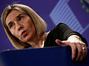 European Union's diplomatic chief Federica Mogherini is not mincing words when she says EU determined to preserve Iran nuclear deal. (Shutterstock/File Photo)