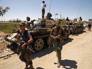 Members of the Libyan National Army (LNA), also known as the forces loyal to Marshal Khalifa Haftar. (Abdullah Doma/AFP)