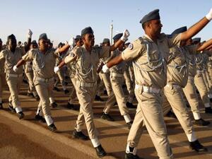 LNA soldiers take part in a military parade in the eastern city of Benghazi on May 7, 2018, there, Khalifa Haftar announced a military offensive to liberate Derna. (AFP/ File Photo)