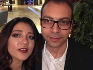 Amal Fathy and her husband Mohamed Lotfy, who was banned from the courthouse during her sentencing. (IAPL)