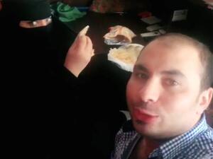 Screenshot from the video that was shared on social media today from Saudi Arabia.