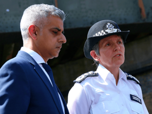 London's mayor, Sadiq Khan, has been under fire for his approach toward freedom of speech in London. (AFP/File Photo)