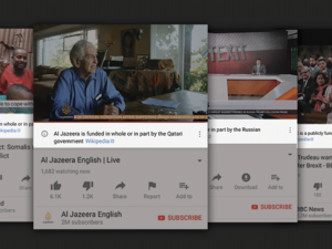 Screenshots from YouTube users for some labels were seen on channels. (Twitter/@rafat)