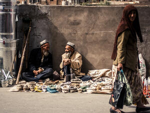 Old Uighur men selling spices (Shutterstock/File Photo)