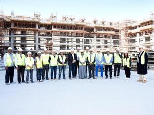 Main construction work on the distinctive U-shaped property kicked off last August 2017.