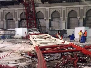 The crane collapsed due to a storm with heavy rain and high winds. (AFP/File)