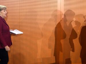 German Chancellor Angela Merkel arrives for the weekly cabinet meeting. (AFP/ File)