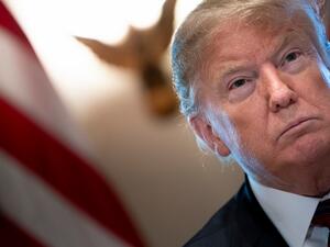 US President Donald Trump listens during a meeting on border security in the Cabinet Room of the White House in Washington, DC. (AFP/ File)