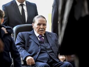 Algerian President Abdelaziz Bouteflika is seen while voting at a polling station in the capital Algiers during polls for local elections. (AFP/ File Photo)