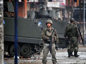 Lebanese army soldiers patrol a street in the northern Lebanese city of Tripoli. (AFP/File)