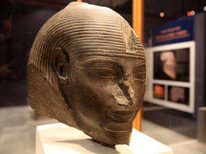 The Head of Amenhotep III, from the New Kingdom, Dynasty 18, circa 1390-1352. (AFP /File)