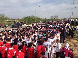 Runners at the Dead Sea Ultra Marathon. (Twitter)