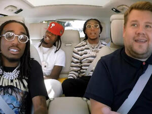 Rap Trio Takeoff, Quavo and Offset of Migos joined James Corden for the latest edition of Carpool Karaoke. (Source: The Late Late Show with James Corden - Youtube) Rap Trio Takeoff, Quavo and Offset of Migos joined James Corden for the latest edition of Carpool Karaoke. (Source: The Late Late Show with James Corden - Youtube)