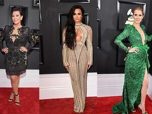 إطلالات النجمات على السجادة الحمراء في حفل جوائز غرامي 2017