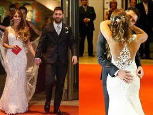 فستان الزفاف المميز الذي أطلت به أنتونيلا حمل توقيع المصممة Rosa Clara